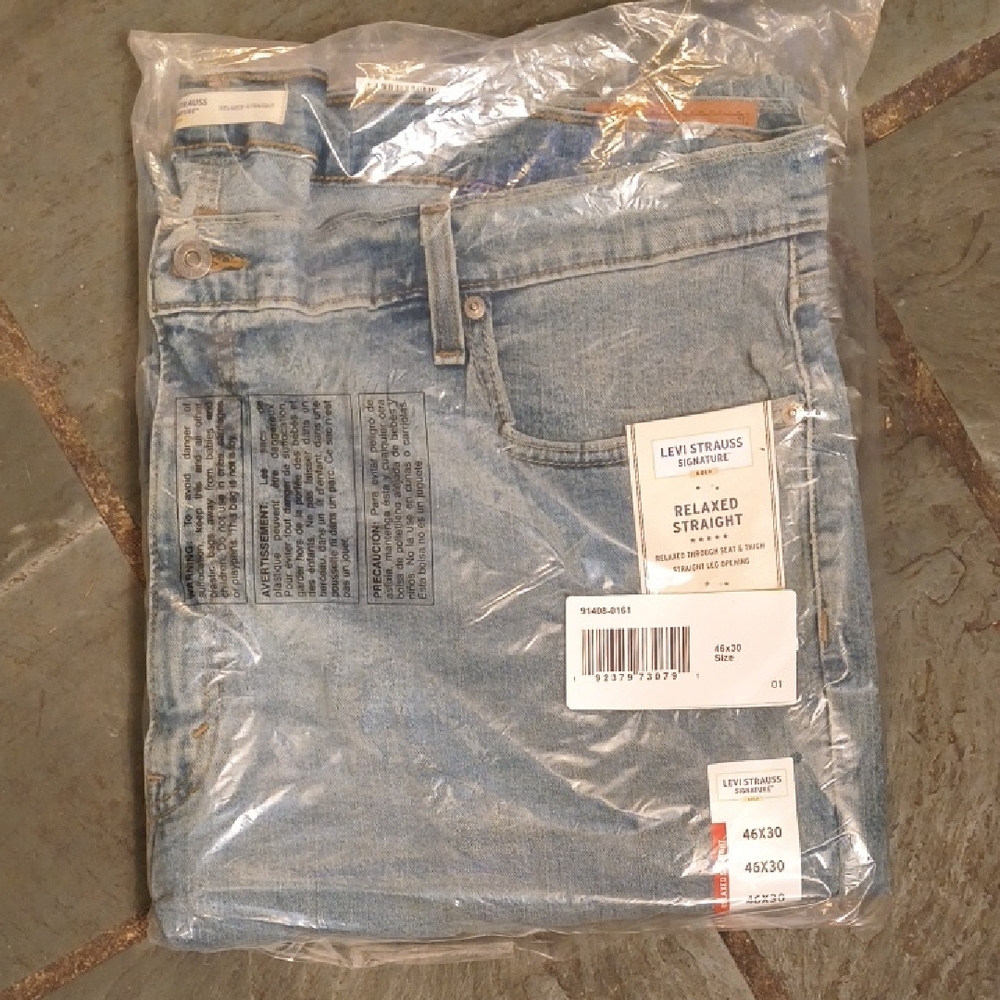 Levi's Men's Relaxed Straight Jeans - Light Blue Big & Tall